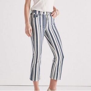 Lucky Brand Striped Bridgette Mini Boot Jeans
